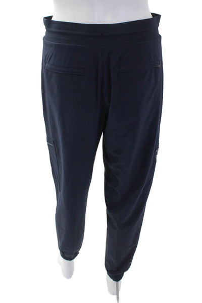 Athleta Womens Drawstring Waist Tapered Activewear Pants Navy Size 0