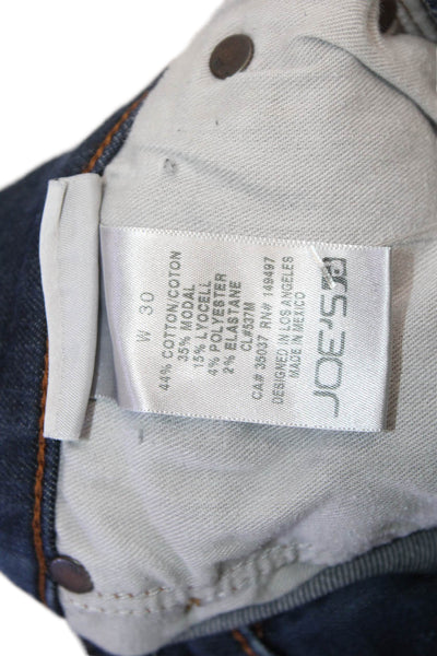 Joes Mens Zip Up Slim Fit Dark Wash Jeans Bluer Cotton Size 30