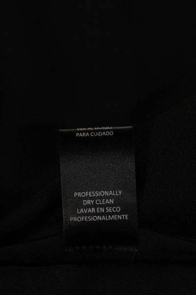 Nicole Miller Womens Sleeveless Draped V-Neck High Low Dress Black Size 6