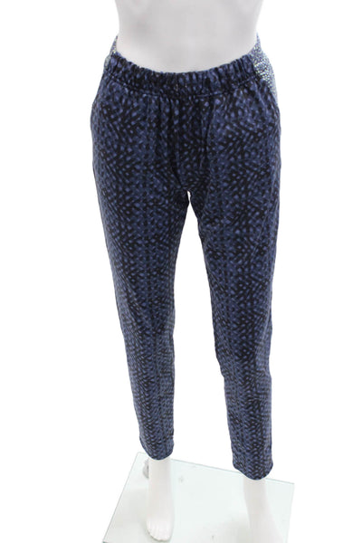 Maaji Womens Textured Lined Fitted Colorblock Leggings Blue Size XS
