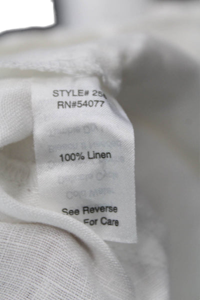 Cabi Womens Cotton Drawstring Crop Leg Pants White Size S