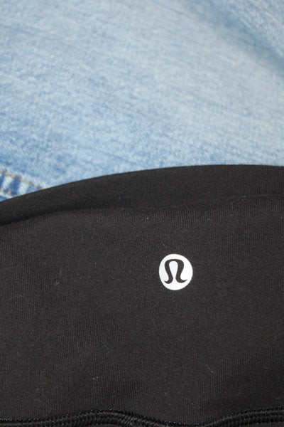Lululemon Womens Pull On High Waisted Ankle Leggings Solid Black Size 2