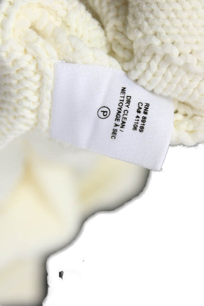 Derek Lam 10 Crosby Womens Oversized Scoop Neck Sweater White Cotton Size XL