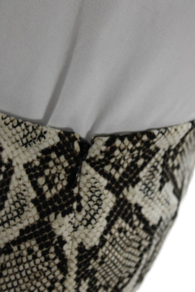 Michael Michael Kors Womens Animal Print Pencil Skirt Beige Size 14