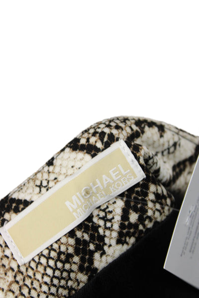 Michael Michael Kors Womens Animal Print Pencil Skirt Beige Size 14