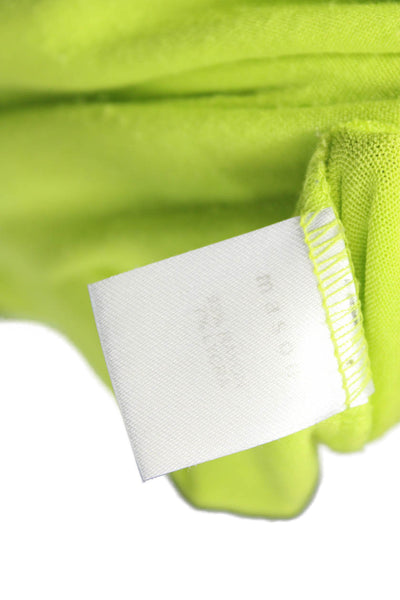 Mason Womens Elastic Waist Layered Detail Maxi Skirt Neon Green Size S