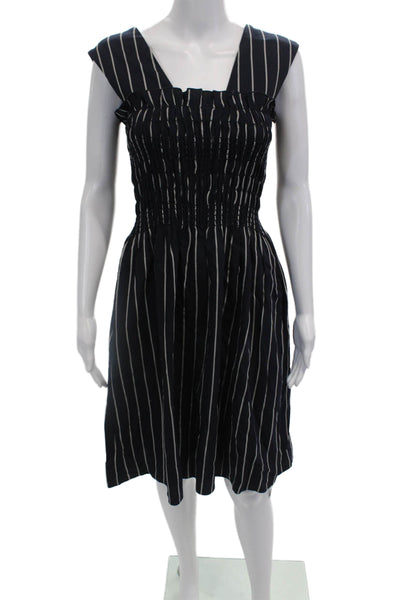 Trademark Womens Striped Mini Dress Blue Size 0