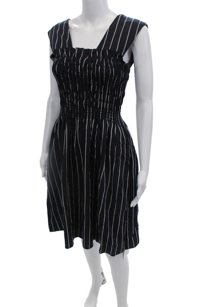 Trademark Womens Striped Mini Dress Blue Size 0