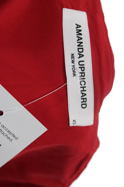 Amanda Uprichard Womens Tied Tank Top Red Size XS