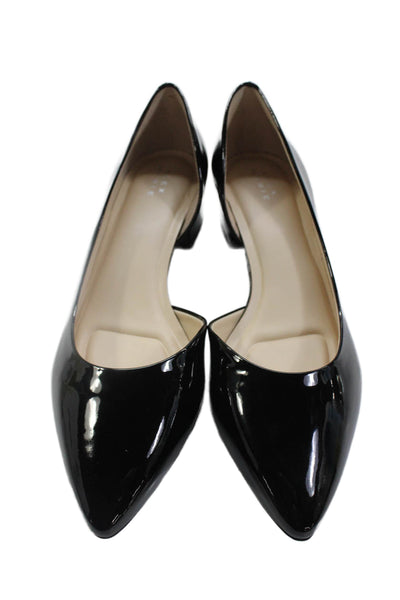 Alex Marie Womens Vegan Leather Block Heels Norah Shoes Black Size 8.5M