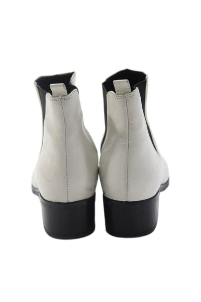 Marc Fisher LTD. Womens Leather Pointed To Ankle Boots White Size 7M