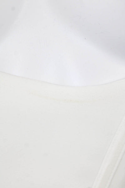 Zara Womens Sleeveless Scoop Neck Cropped Corset Top White Size S