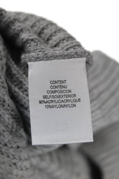 Prospect Womens Long Puff Sleeve Square Neck Sweater Gray Size XS
