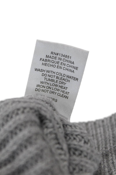 Prospect Womens Long Puff Sleeve Square Neck Sweater Gray Size XS