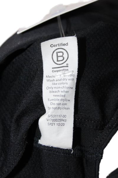 Athleta Womens Cut Out Racer Back Pull On Sports Bra Black Size Medium