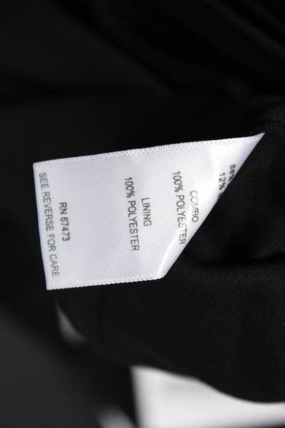 Taylor Womens Ruffled Trim Detail Sleeveless Pencil Dress Black Size 6
