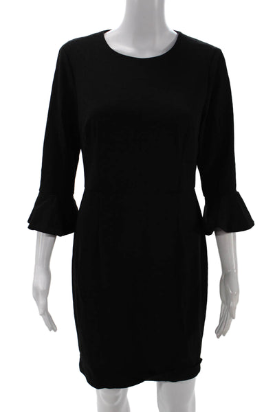 Donna Morgan Womens Flounce Sleeve Detail Knee Length Dress Black Size 6