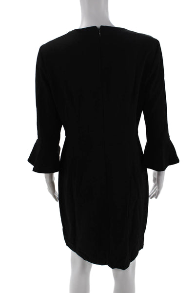 Donna Morgan Womens Flounce Sleeve Detail Knee Length Dress Black Size 6