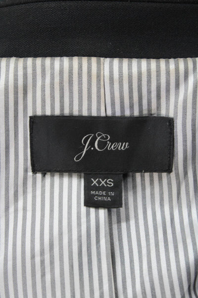 J Crew Womens Two Button Narrow Lapel Blazer Black Size Extra Extra Small