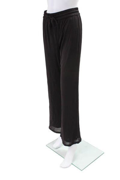 Rebecca Taylor Womens Pull On High Rise Wide Leg Pants Brown Size Small