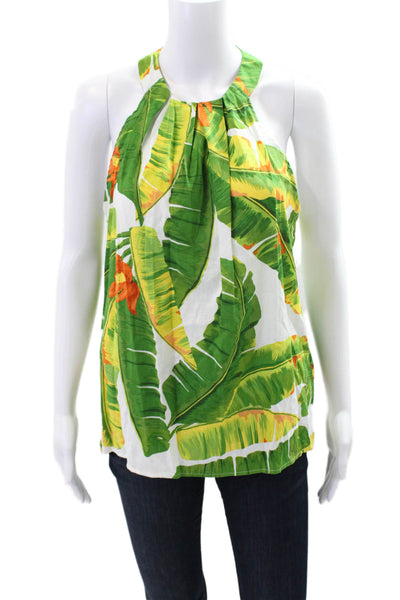Cynthia Rowley Women's Round Neck Sleeveless Floral Blouse Size M