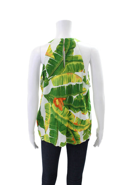 Cynthia Rowley Women's Round Neck Sleeveless Floral Blouse Size M