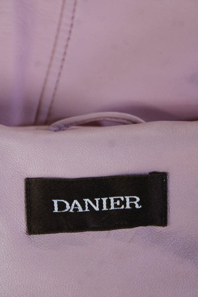 Danier Womens Leather Full Zipper Light Jacket Pink Size Extra Small