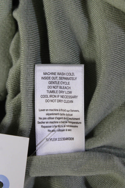 Rebecca Taylor Womens Ruched Short Sleeves Maxi Dress Mint Green Size Small