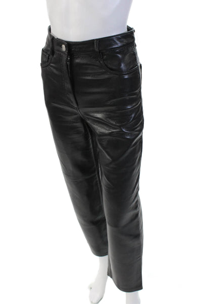 Wilfred Womens Faux Leather High Rise The Melina Pants Black Size 2