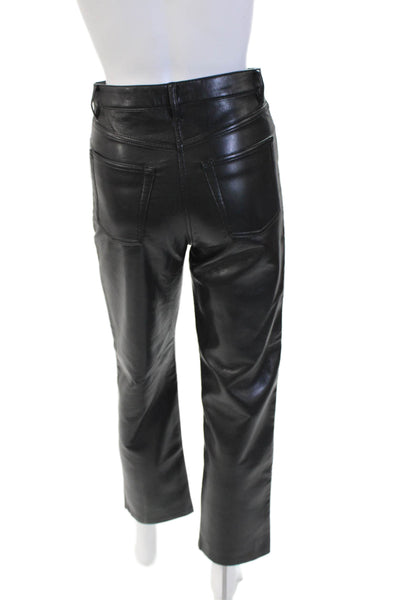 Wilfred Womens Faux Leather High Rise The Melina Pants Black Size 2