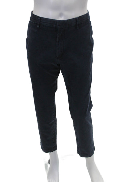 Banana Republic Mens Cotton Zip Button Straight Leg Pants Navy Size EUR 35