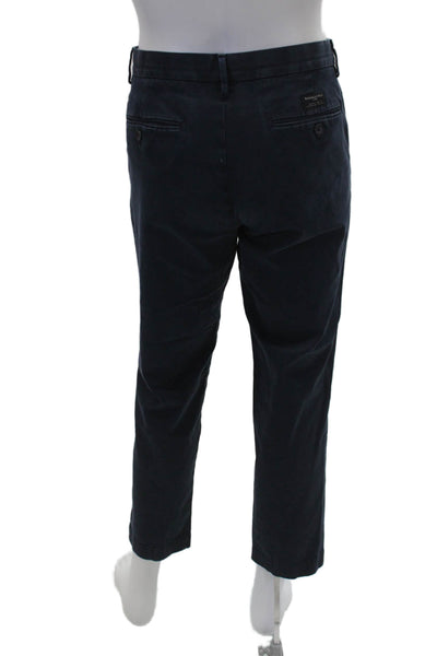 Banana Republic Mens Cotton Zip Button Straight Leg Pants Navy Size EUR 35