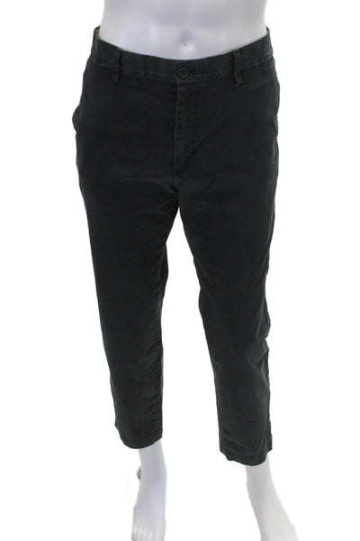 Banana Republic Mens Textured Zip Button Straight Leg Pants Black Size EUR 35