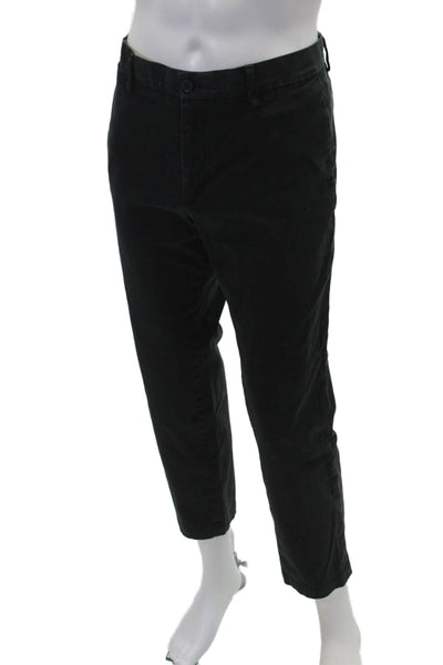 Banana Republic Mens Textured Zip Button Straight Leg Pants Black Size EUR 35