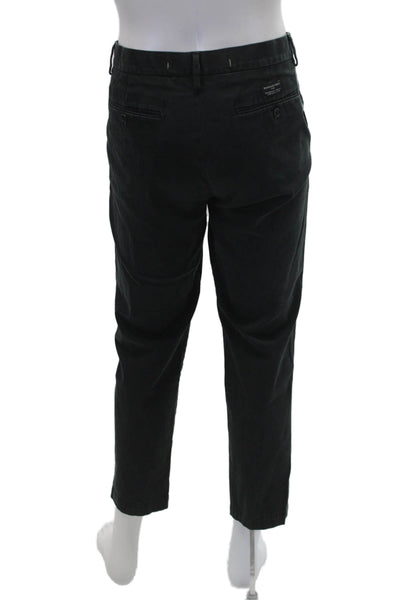 Banana Republic Mens Textured Zip Button Straight Leg Pants Black Size EUR 35