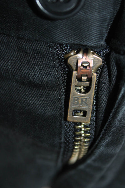 Banana Republic Mens Textured Zip Button Straight Leg Pants Black Size EUR 35