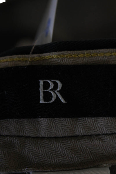 Banana Republic Mens Textured Zip Button Straight Leg Pants Black Size EUR 35