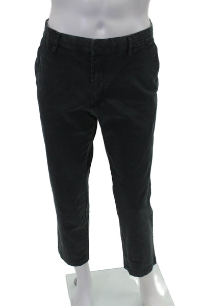 Banana Republic Mens Textured Zip Button Straight Leg Pants Gray Size EUR 35