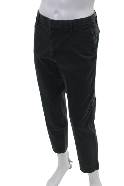 Banana Republic Mens Textured Zip Button Straight Leg Pants Gray Size EUR 35