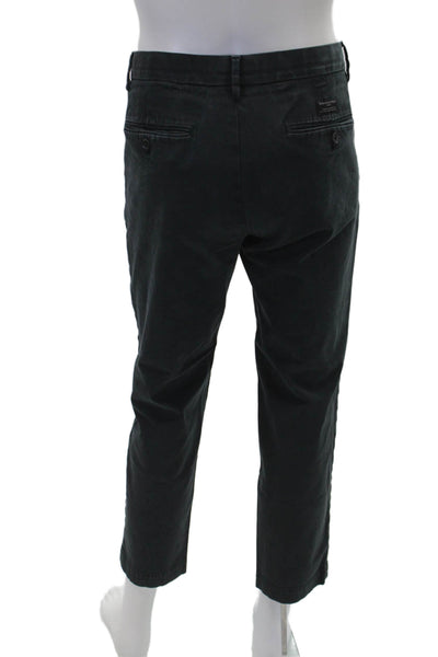 Banana Republic Mens Textured Zip Button Straight Leg Pants Gray Size EUR 35