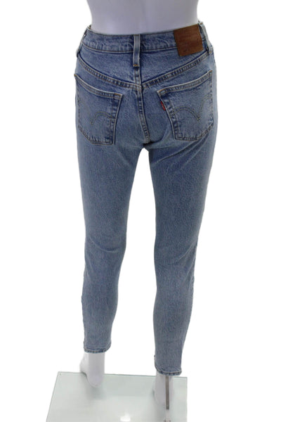 Levis Womens Cotton Medium Wash Mid-Rise Skinny Jeans Blue Size 23