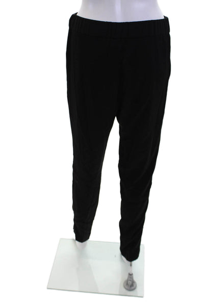Sandro Womens Zipper Sides High Rise Pull On Pants Black Size 1