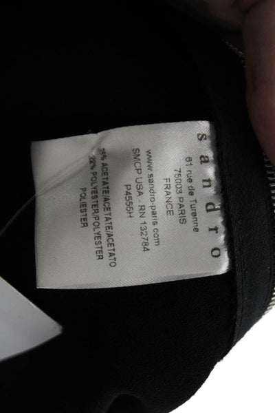 Sandro Womens Zipper Sides High Rise Pull On Pants Black Size 1