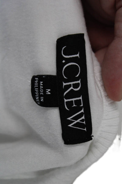 J Crew Womens Round Neck Sleeveless Casual Tank Top White Size S