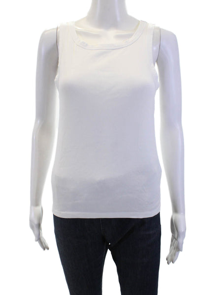 Madewell Womens Sleeveless Round Neck Tank Top White Size S