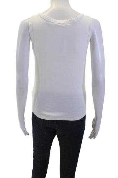 Madewell Womens Sleeveless Round Neck Tank Top White Size S