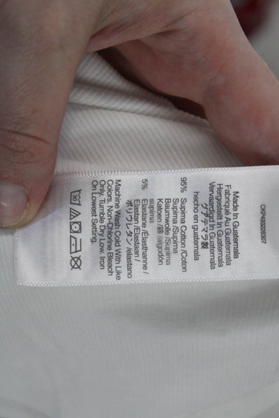 Madewell Womens Sleeveless Round Neck Tank Top White Size S
