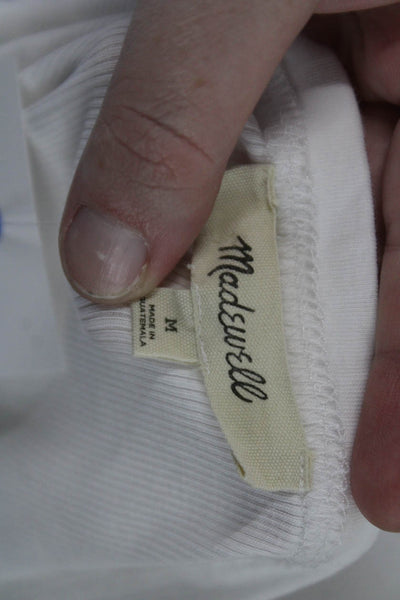 Madewell Womens Sleeveless Round Neck Tank Top White Size S