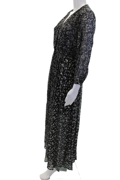 French Connection Womens Ameliea Crinkle 2 Maxi Dress Black White Size 0