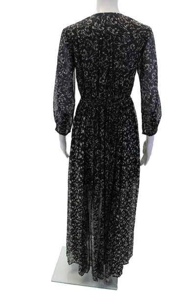 French Connection Womens Ameliea Crinkle 2 Maxi Dress Black White Size 0